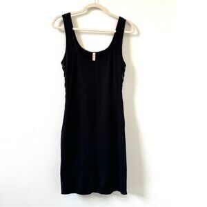 Anthropologie Bailey 44 black tank dress brass embellishment size medium